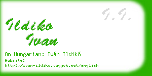 ildiko ivan business card